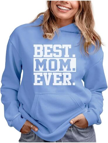 Tstars Best Mom Ever Hoodie Gifts for Wife New Mothers Moms Gift from Daughter Son Mother's Day Hoodies for Women in Saudi Arabia