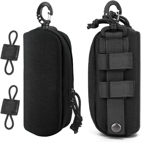 MUCHER 2 Pack Tactical MOLLE Glasses Case Shockproof Tactical Eyeglasses Case Portable Sunglasses Carrying Case with Clip in Saudi Arabia
