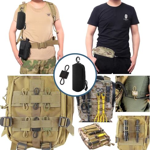 MUCHER 2 Pack Tactical MOLLE Glasses Case Shockproof Tactical Eyeglasses Case Portable Sunglasses Carrying Case with Clip in Saudi Arabia