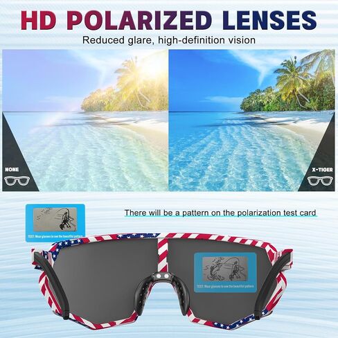 X-TIGER Polarized Sports Sunglasses for Men Women Baseball Driving Fishing Sunglasses Cycling MTB Bike Glasses UV400 in Saudi Arabia