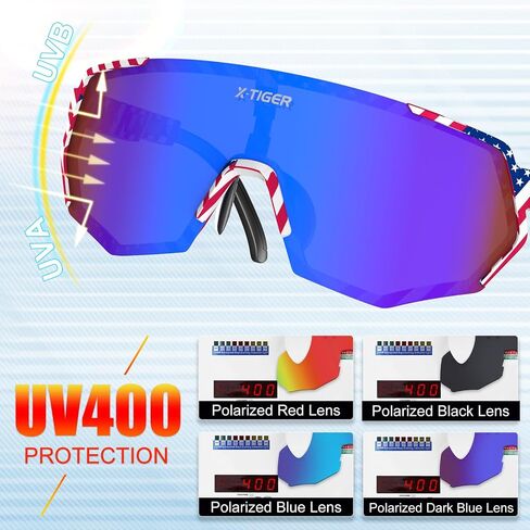 X-TIGER Polarized Sports Sunglasses for Men Women Baseball Driving Fishing Sunglasses Cycling MTB Bike Glasses UV400 in Saudi Arabia