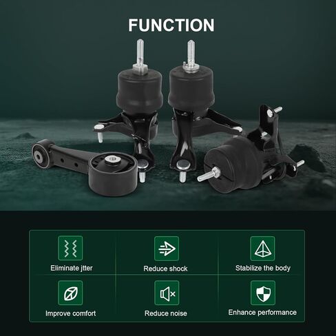 SCITOO Engine Motor Mount Transmission Mount and Torque Strut Mount Set Compatible for Toyota for Camry 2007-2017,Avalon 2008-2012 3.5L,Automatic Transmission,OE 9538 9236 9884 9238 in Saudi Arabia