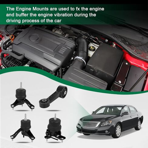 SCITOO Engine Motor Mount Transmission Mount and Torque Strut Mount Set Compatible for Toyota for Camry 2007-2017,Avalon 2008-2012 3.5L,Automatic Transmission,OE 9538 9236 9884 9238 in Saudi Arabia