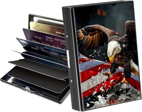 محفظة معدنية ، حامل بطاقة الائتمان للنساء الرجال ، رفيع النحيف المصغرة من الألومنيوم محفظة RFID حامل بطاقة Hard CAST in Kuwait