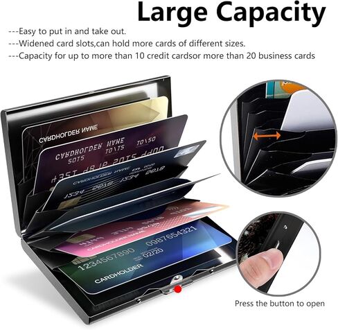 محفظة معدنية ، حامل بطاقة الائتمان للنساء الرجال ، رفيع النحيف المصغرة من الألومنيوم محفظة RFID حامل بطاقة Hard CAST in Kuwait