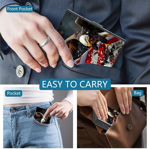 محفظة معدنية ، حامل بطاقة الائتمان للنساء الرجال ، رفيع النحيف المصغرة من الألومنيوم محفظة RFID حامل بطاقة Hard CAST in Kuwait