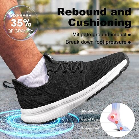 ZOVE Wide Toe Box Shoes for Men Extra Wide Width Sneakers Non-Slip Ultra Light Wide Tennis Running Shoes Breathable Casual Walking Sneakers Diabetes Workout Gym Jogging Sports in Kuwait