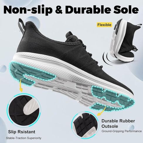 ZOVE Wide Toe Box Shoes for Men Extra Wide Width Sneakers Non-Slip Ultra Light Wide Tennis Running Shoes Breathable Casual Walking Sneakers Diabetes Workout Gym Jogging Sports in Kuwait