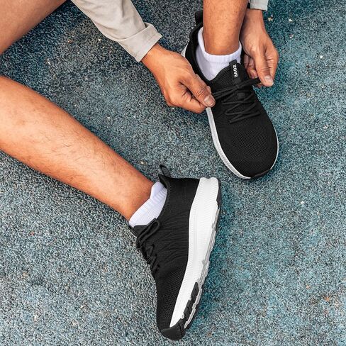 ZOVE Wide Toe Box Shoes for Men Extra Wide Width Sneakers Non-Slip Ultra Light Wide Tennis Running Shoes Breathable Casual Walking Sneakers Diabetes Workout Gym Jogging Sports in Kuwait