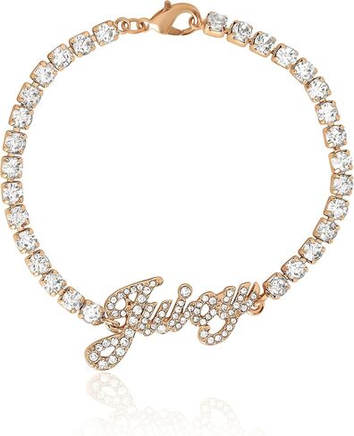 Juicy Couture Logo Clear Stone Bracelet for Women 7.5", Gold-Tone Bling Juicy Bracelet in Saudi Arabia