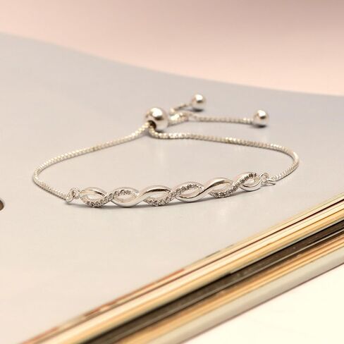 Charmsy 925 Sterling Silver Sliding Bolo Bracelet for Women | Women's Italian Handmade Adjustable Bolo Bead Ball Slider Bracelet in Kuwait