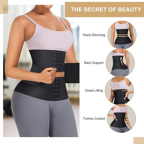 FeelinGirl Waist Trainer for Women Fajas Corset Underbust Waist Cincher Sport Girdle Hourglass Body Shaper in Saudi Arabia
