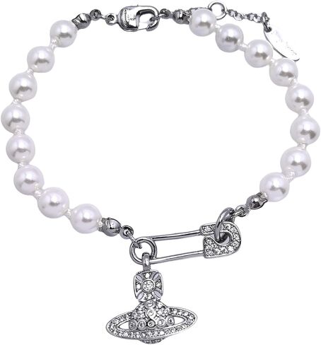 Saturn Pearl Bracelet for Women Planet Jewelry Pin Saturn Accessories for Women Saturn Charm Bracelet with Zirconia, Jewelry Gift for Mother Wife Daughter for Anniversary Birthday in Saudi Arabia