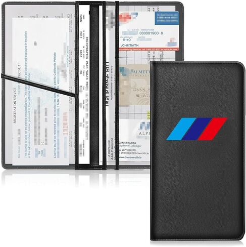 Leather Car Registration and Insurance Cards Holder, Vehicle Glove Box Car Organizer Documents License Compatible with 1 2 3 4 5 6 7 Auto Interior Accessories in Saudi Arabia