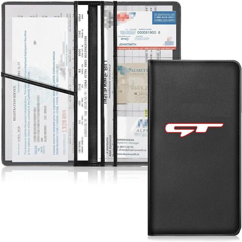 Leather Car Registration and Insurance Cards Holder, Vehicle Glove Box Car Organizer Documents License Compatible with 1 2 3 4 5 6 7 Auto Interior Accessories in Saudi Arabia