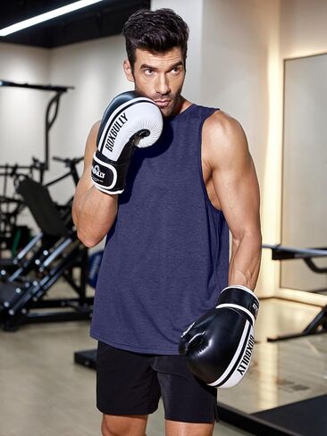 PINSPARK Men's 3 Pack Gym Tank Tops Workout Quick Dry Athletic Tank Top for Men Multipack Sleeveless Beach Swimming Shirts in Kuwait