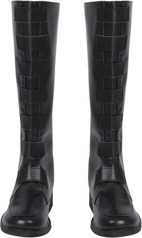 Adult Men Qui Gon Jinn Cosplay Leather Shoes Count Dooku Mace Boots Mace Windu Cosplay Halloween Accessories in Saudi Arabia