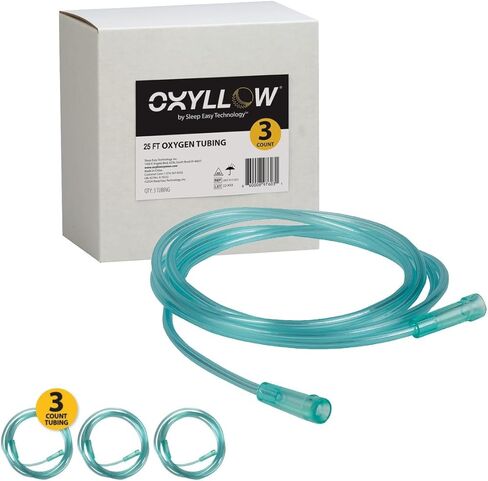 Premium 25 FT Oxygen Tubing | 6-Channel Kink-Resistant Air Flow | High-Visibility Green Tint | Universal End Connectors | Durable, Medical Grade Oxygen Therapy Accessory (3) in Saudi Arabia