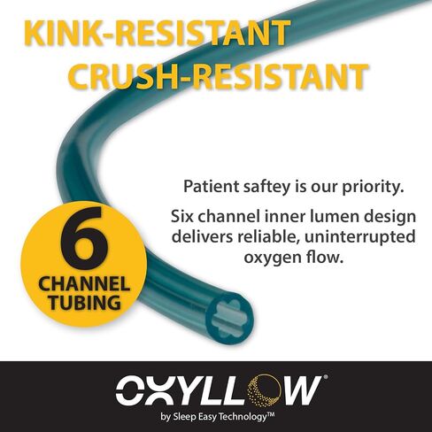 Premium 25 FT Oxygen Tubing | 6-Channel Kink-Resistant Air Flow | High-Visibility Green Tint | Universal End Connectors | Durable, Medical Grade Oxygen Therapy Accessory (3) in Saudi Arabia