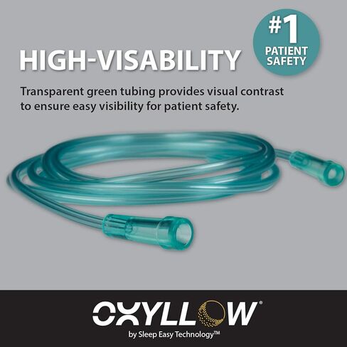 Premium 25 FT Oxygen Tubing | 6-Channel Kink-Resistant Air Flow | High-Visibility Green Tint | Universal End Connectors | Durable, Medical Grade Oxygen Therapy Accessory (3) in Saudi Arabia