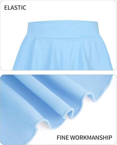 Ballet Skirts for Children Pull On Elastic Waist Dance Skirt Girls Elegant Chiffon Ballerina Dance Skirt in Saudi Arabia