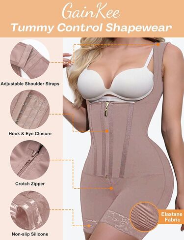 Gainkee fajas colombianas moldeadoras للنساء للنساء التحكم في الجسم المشكل المشكل بعقب رفع bodysuit حزام in Kuwait