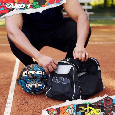 AND1 Supreme Grip Basketball: Official Regulation Size 7 (29.5 inches) Rubber Basketball - Deep Channel Construction Streetball, Made for Indoor Outdoor Basketball Games in Kuwait