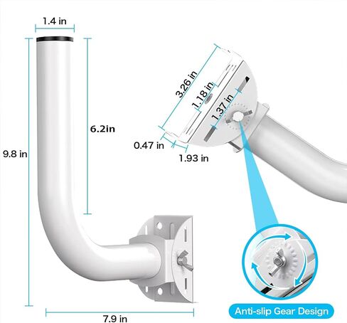 Universal Point to Point Wireless Bridge Pole Mount Bracket,J Pole Mount for Antenna and Outdoor Access Point,Pole and Wall-Mounted Mount for Outdoor Access Antenna Tp-Link and starlink 4-Pack in Saudi Arabia
