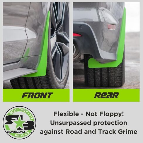 حراس Splash Rokblokz لعام 2015-2019 متوافق مع Ford Mustang - Rock Guards Fit V6 - EcoBoost - و GT نماذج (وليس GT350/500) (أسود ، مجموعة من 4 - الأمامية والخلفية) in Kuwait