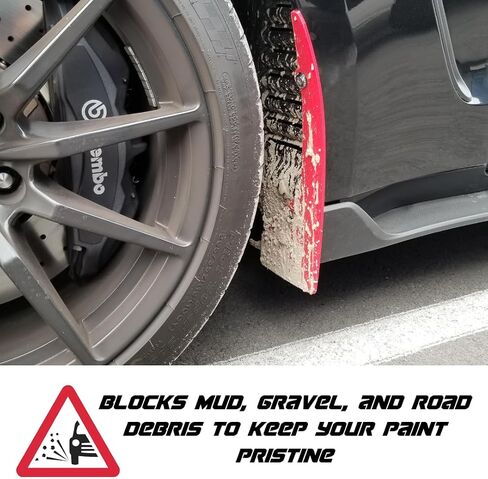 حراس Splash Rokblokz لعام 2015-2019 متوافق مع Ford Mustang - Rock Guards Fit V6 - EcoBoost - و GT نماذج (وليس GT350/500) (أسود ، مجموعة من 4 - الأمامية والخلفية) in Kuwait