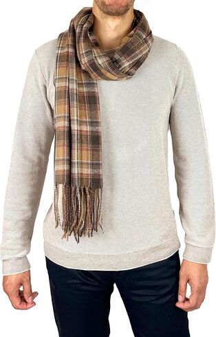 MELIFLUOS DESIGNED IN SPAIN Scarf for Men Reversible Elegant Cashmere Feel Men's Scarves for Spring Fall Winter in Saudi Arabia