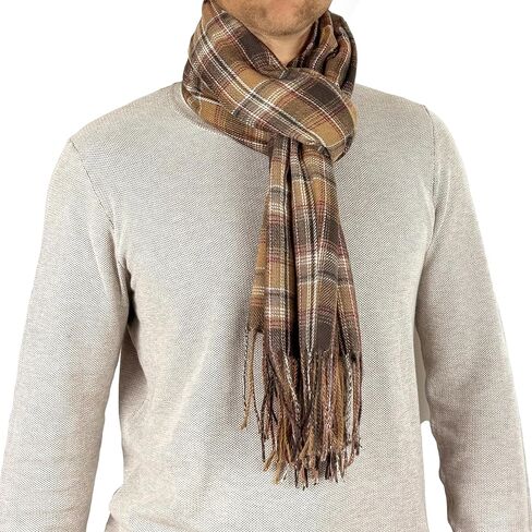 MELIFLUOS DESIGNED IN SPAIN Scarf for Men Reversible Elegant Cashmere Feel Men's Scarves for Spring Fall Winter in Saudi Arabia