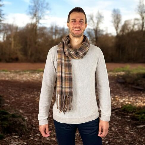MELIFLUOS DESIGNED IN SPAIN Scarf for Men Reversible Elegant Cashmere Feel Men's Scarves for Spring Fall Winter in Saudi Arabia