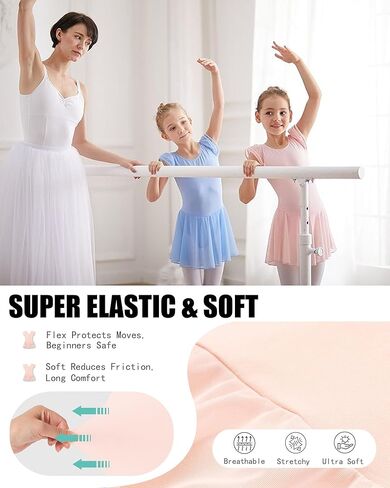 Ballet Leotards for Girls Ballet Dress for Toddler Dance Leotard Outfit with Short Sleeve, 2T-11Y in Kuwait