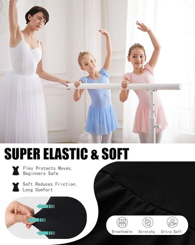 Ballet Leotards for Girls Ballet Dress for Toddler Dance Leotard Outfit with Short Sleeve, 2T-11Y in Saudi Arabia