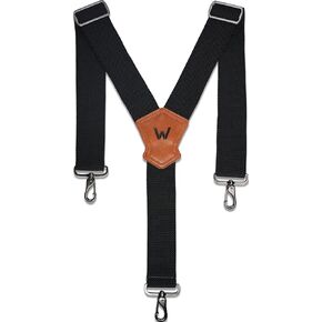 WELKINLAND Y-Back Elastic Suspenders, Heavy-Duty Mens Suspenders For Jeans, 2"-Wide Work Suspender W/Rugged Hooks, Suspender For Men Heavy Duty Hooks Belt Loop