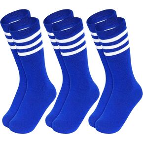 Dxhycc 3 Pairs Toddler Kids Soccer Socks Athletic Softball Baseball Socks for Boys Girls