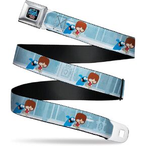 Warner Bros. Animation Belt, Seatbelt Buckle Belt, Fosters Home For Imaginary Friends Mac and Bloo Pose Blues, Adjustable