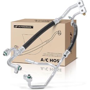 A-Premium A/C Suction and Discharge Line Hose Assembly Compatible with Ford Excursion 2000-2003 V8 7.3L, with Rear Temperature Controls