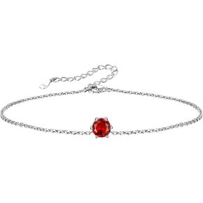 Silvora 925 sterling Silver Anklets للنساء ، طيور Round Roundstone Ankle Beach Anclet Summer ، 8.7-10.7 بوصة.