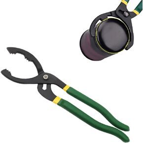 12" Adjustable Oil Filter Pliers, Automotive Oil Filter Removal Tools, Universal Fuel Filter Wrench Plier for Car Truck Oil Change