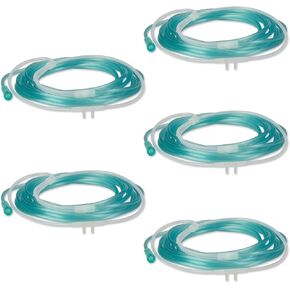 Super-Soft Nasal Cannula | 5-Count | 16 FT | Gentle on Nose, Cheeks and Ears | Lightweight, Over-The-Ear Design