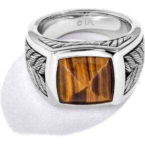 جوهر Zoneyli Star Wars ™ Fine Jewelry The Wookiee Men's Ring Tiger Eye Gemstone Silver