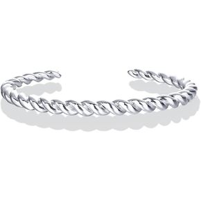 PAVOI Gold Plated Twisted Chunky Bangle Bracelet | 14K Gold Plated | Lightweight Everyday Jewelry