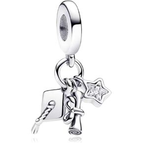 2025 Graduation Charms Bead for Bracelets and Necklaces S925 Sterling Silver Charm For Women Jewelry Present