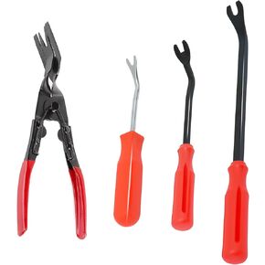 4pcs Clip Clips Cliers مجموعة Fastener Remover Trim مجموعة أدوات إزالة برشام لوحة لوحة لوحة باب السيارة