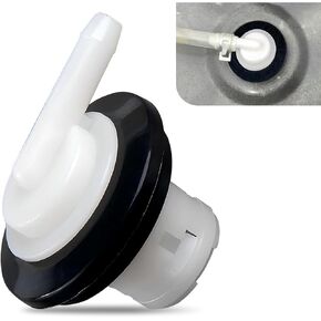 Fuel Tank Vent with Grommet Seal, Fuel Tank Vent Valve, Breather Valve Outlet Plug Cap, OEM #F6TZ-9B076-AA F6TZ9B076AA E1FZ-9B076-B Compatible with Ford 1980-1996 F150 F250, 1980-1997 F350 (White)