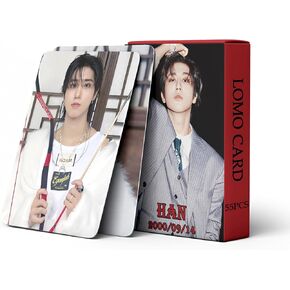 Stray Kids Photocards 55 PCS Stray Kids Album Photo Cards Stray Kids Kpop Gift Lomo Cards Merch for Boys and Girls (Bang Chan)