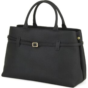 Full-Grain Cow Leather Top Handle Satchel, Tote Bag for Women Work and Shoulder Crossbody Bag with Adustable Strap