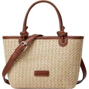 Cute Straw Fabric Tote Bag Purse for Women Straw Tote Bag Y2k Purses Shoulder Handbag